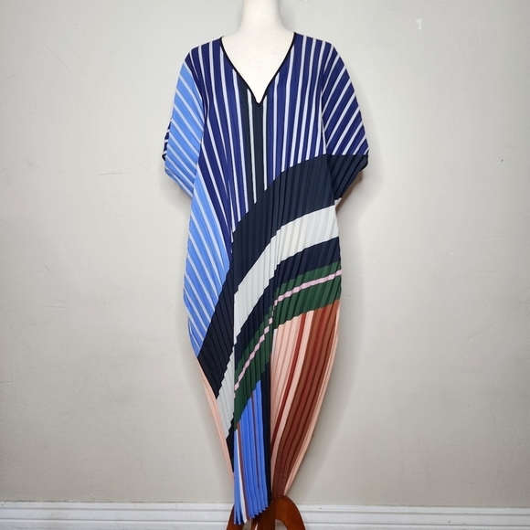 DELFI Collective Pleated Mara Caftan Dress One Size Fits All - Picture 1 of 16